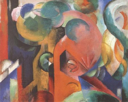 Franz Marc Small Composition iii (mk34) oil painting picture